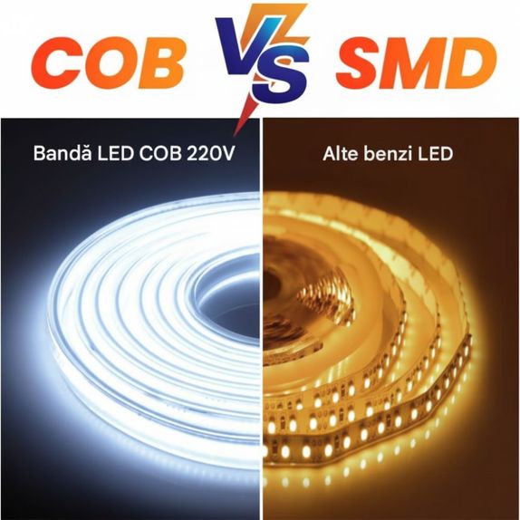 Banda led COB 10W/m 220V 6000K