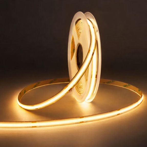 Banda led COB 12W/m 480led/m 2700K 24V IP67 rola 5m PCB 8mm