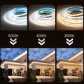 Banda led COB 12W/m 480led/m 2700K 24V IP67 rola 5m PCB 8mm