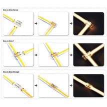 Conector rapid multifuncțional 9 în 1 pentru bandă LED de 8 mm cu 2 fire
