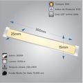 Corp Led Fida aluminiu, 10W=20W, 3000K, lumina calda