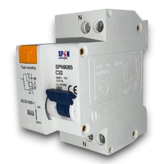 Siguranta automata diferentiala RCBO 1P+N 32A 30mA