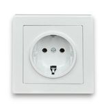 Priza schuko SIMPLA, contact de protectie, 250V~, 16A, 50Hz, IP20