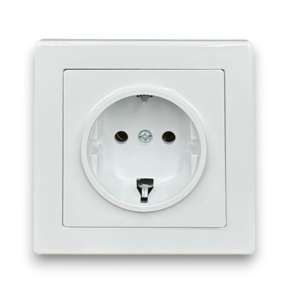 Priza schuko SIMPLA, contact de protectie, 250V~, 16A, 50Hz, IP20