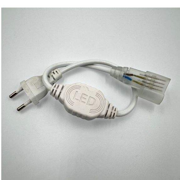ALIMENTATOR NEON FLEX CU STECHER 220V 14X23MM 9MM PIN