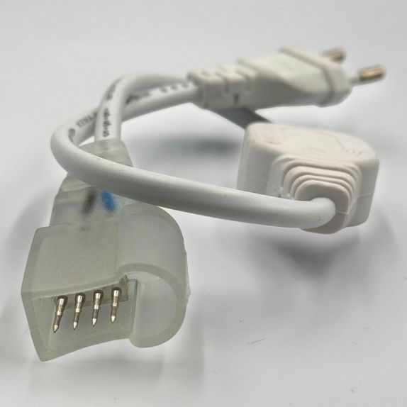 ALIMENTATOR NEON FLEX CU STECHER 220V 14X23MM 9MM PIN