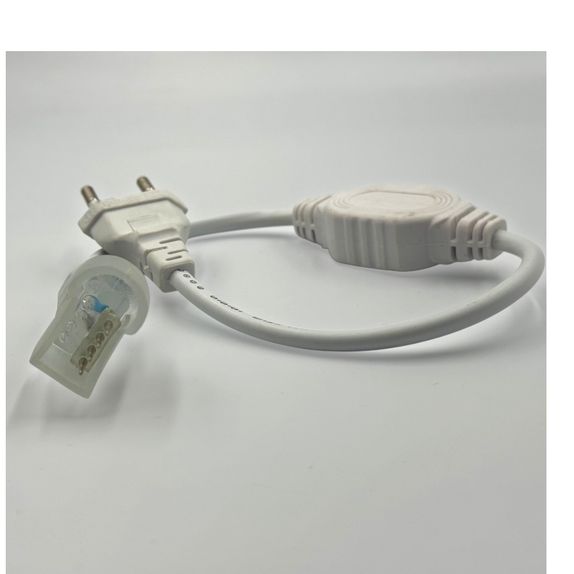 ALIMENTATOR NEON FLEX CU STECHER 220V 14X23MM 9MM PIN