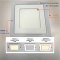 Spot LED Patrat Doua Culori 3+3W 3000k-6500k Trei Functii