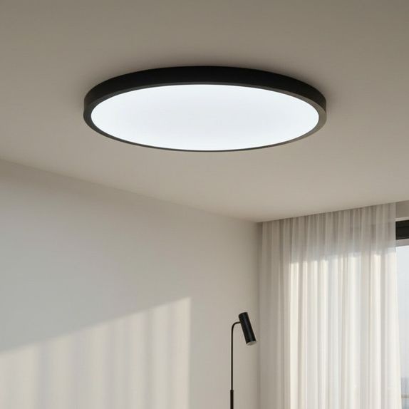 Plafoniera led ajustabila neagra 24W 3000K-6000K IP40