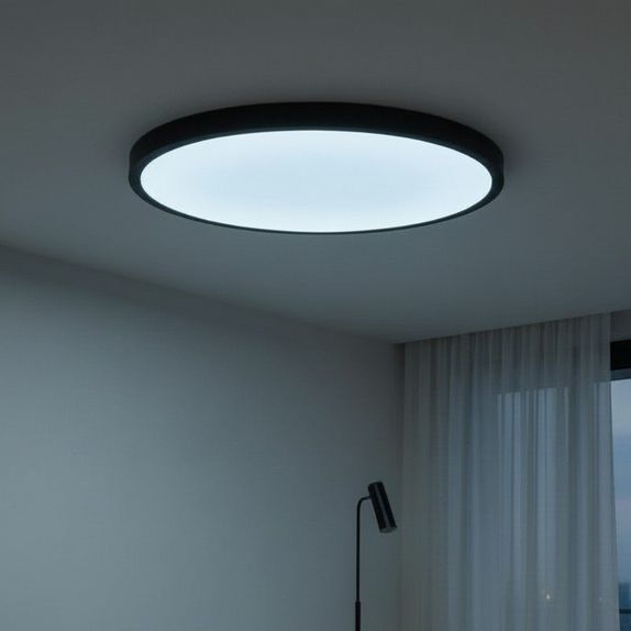 Plafoniera led ajustabila neagra 32W 3000K-6000K IP40