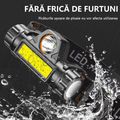 Lanterna led de cap cu acumulator 3W cu incarcare USB
