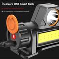Lanterna led de cap cu acumulator 3W cu incarcare USB