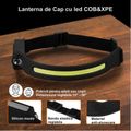 Lanterna led de cap cu acumulator 3W cuincarcare USB