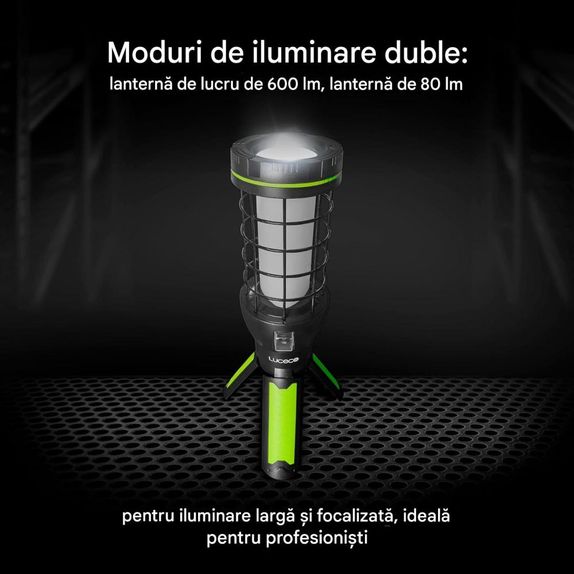 Lampa led portabila cu acumulator 8W IP20 6500K