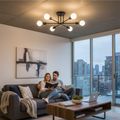 Lustra bec led 6xE27 neagra