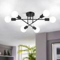 Lustra bec led 6xE27 neagra