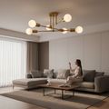 Lustra bec led 6xE27 cupru