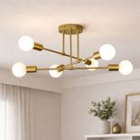 Lustra aurie cu bec led 6xE27 