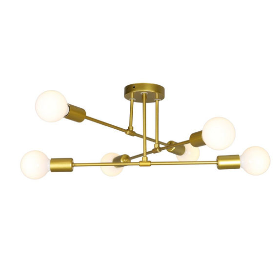Lustra bec led 6xE27 aurie