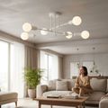 Lustra bec led 6xE27 alba