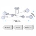 Lustra bec led 6xE27 alba