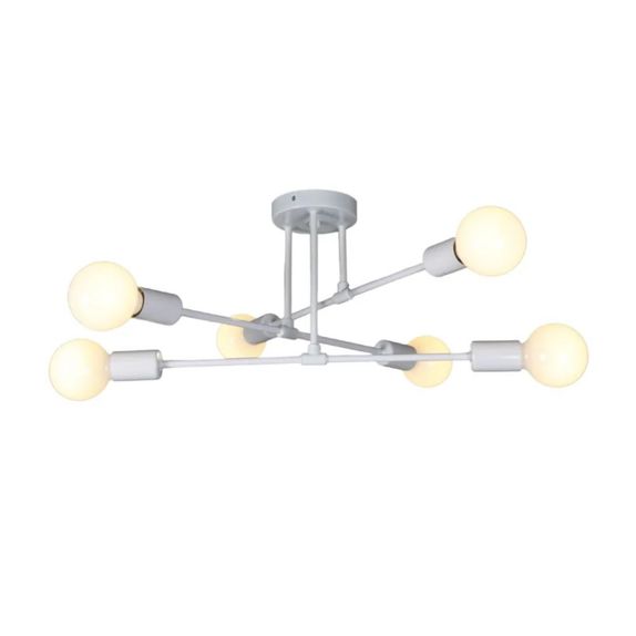 Lustra bec led 6xE27 alba