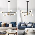 Lustra cu bec led 6xE27 aurie 72x62cm