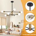 Lustra cu bec led 6xE27 aurie 72x62cm