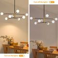 Lustra cu bec led 6xE27 aurie 72x62cm