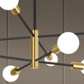 Lustra cu bec led 6xE27 aurie 82x72cm