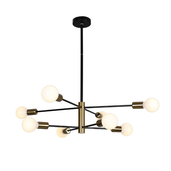 Lustra cu bec led 6xE27 aurie 82x72cm
