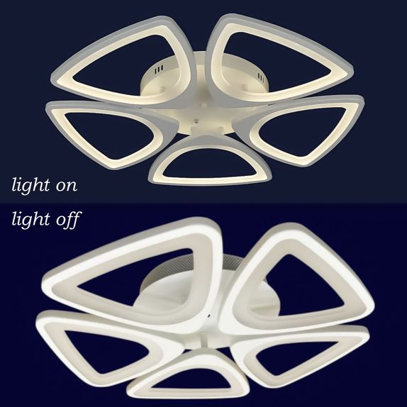Lustra LED Living 5 Brate 80W – Telecomanda IR, 3 Temperaturi de Culoare, 47cm