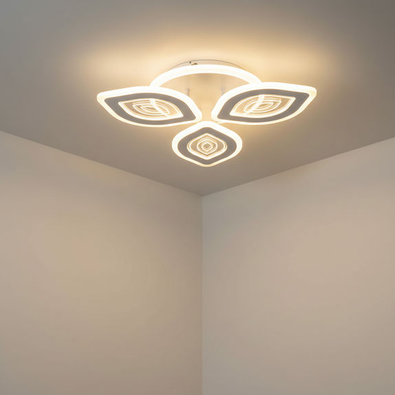 Lustra LED Living 3 Brate 50W – Telecomanda IR, 3 Temperaturi de Culoare, 48cm
