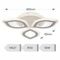 Lustra LED Living 3 Brate 50W – Telecomanda IR, 3 Temperaturi de Culoare, 48cm