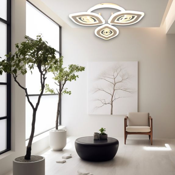 Lustra LED Living 3 Brate 50W – Telecomanda IR, 3 Temperaturi de Culoare, 48cm