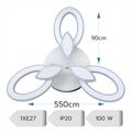 Lustra Led Dimabila 100W Cu 3 Brate 3 Culori+Ir 550Mm X 90mm