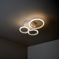 Lustra LED Cercuri Living 3 Brate 40W – Telecomanda IR, 3 Temperaturi, 44cm