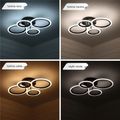 Lustra Led Neagra Cu Telecomanda 56W Cu 4 Brate 3 Culori 580Mm X 90Mm