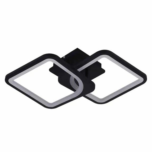 Lustra Led Neagra Cu Telecomanda 56W Cu 4 Brate 3 Culori 580Mm X 90Mm