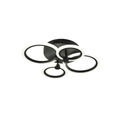 Lustra Led Neagra Cu Telecomanda 56W Cu 4 Brate 3 Culori 580Mm X 90Mm