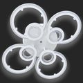 Lustra LED Cercuri Living 8 Brate 96W – Telecomanda IR, 3 Temperaturi, 56cm
