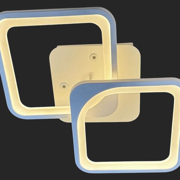 Lustra Led Patrate 50W Cu 2 Brate 3 Culori+Ir 550Mm X 115Mm