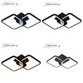 Lustra led neagra cu 2 patrate 50W 3 Culori 550Mm X 115Mm