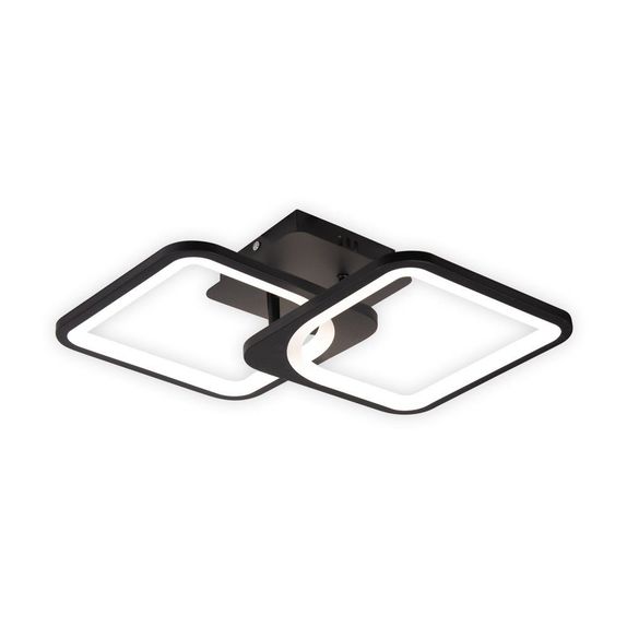Lustra led neagra cu 2 patrate 50W 3 Culori 550Mm X 115Mm