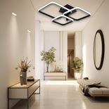 Lustra Led neagra Cu Telecomanda 80W Cu 3 Brate 3 Culori 580 X 150Mm
