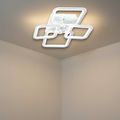 Lustra LED Patrata Living 4 Brate 80W – Telecomanda IR, 3 Temperaturi, 60cm