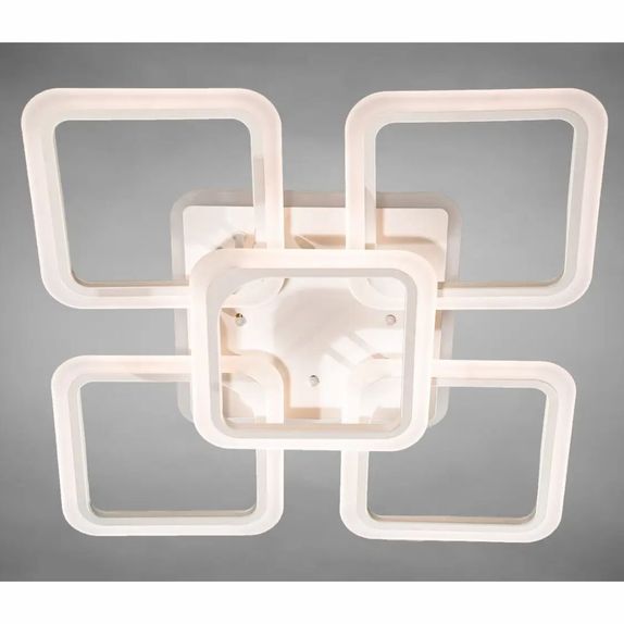 Lustra LED Patrata Living 5 Brate 104W – Telecomanda IR, 3 Temperaturi, 61cm