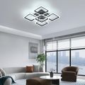 Lustra led patrate neagra 104W Cu 5 Brate 3 Culori 610X90Mm