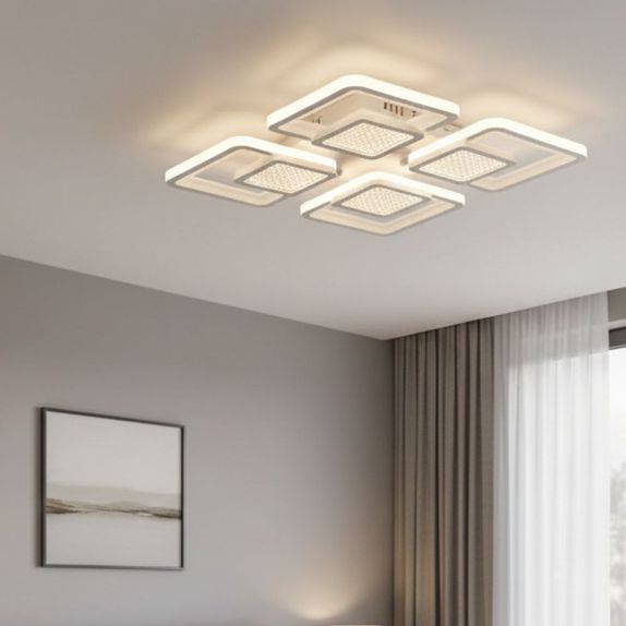 Lustra LED Living 8 Brate 100W – Telecomanda IR, 3 Temperaturi de Culoare, 45cm