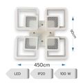 Lustra LED Living 8 Brate 100W – Telecomanda IR, 3 Temperaturi de Culoare, 45cm